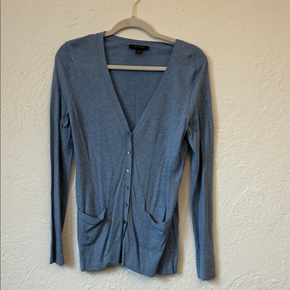 Ann Taylor Light Blue Knit Sweater Top
